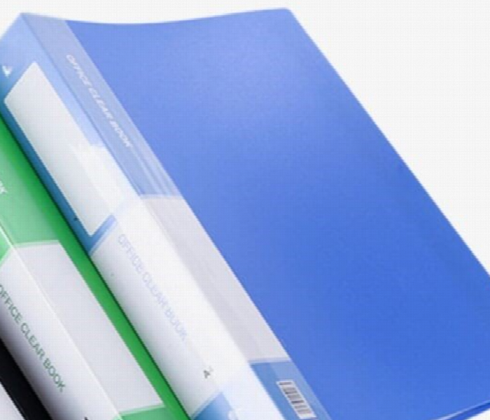 A4 Display Book 40 Clear Pockets Document Folder Blue - Zoom Image 2