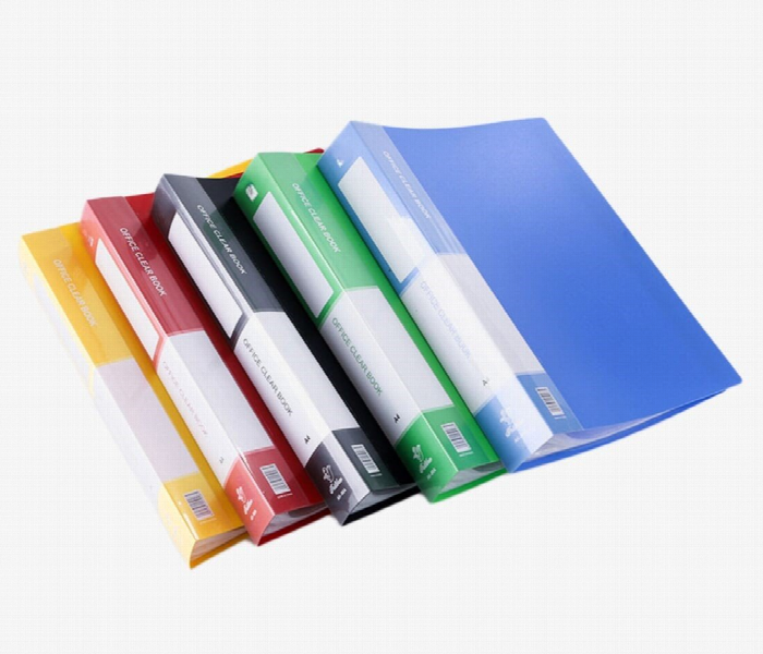 A4 Display Book 40 Clear Pockets Document Folder Black - Zoom Image 1