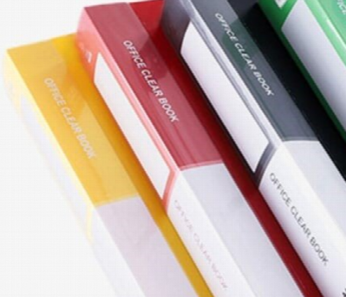 A4 Display Book 40 Clear Pockets Document Folder Red - Zoom Image 2