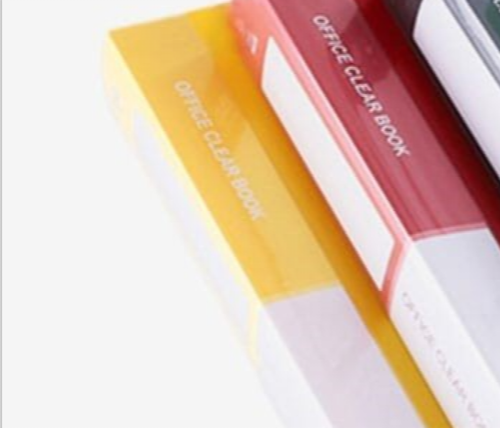 A4 Display Book 40 Clear Pockets Document Folder Yellow - Zoom Image 2