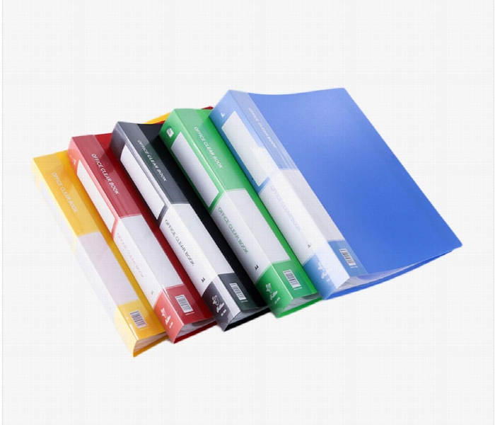 A4 Display Book 40 Clear Pockets Document Folder Yellow - Zoom Image 1