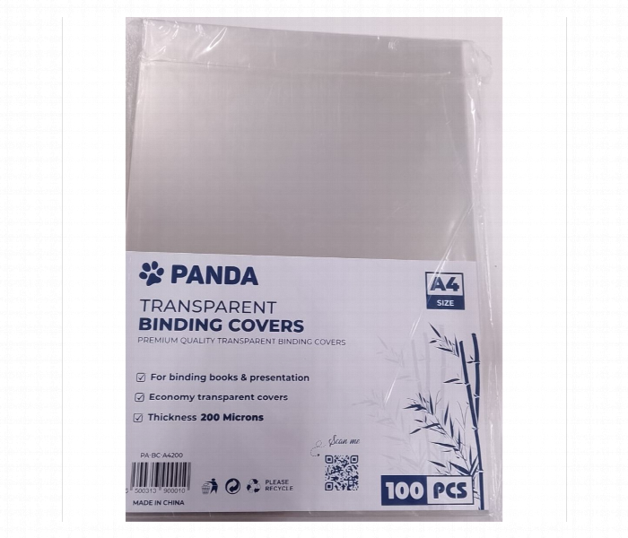 Panda A4 Pvc Binding Covers 200 Micron 100 Sheets - Zoom Image