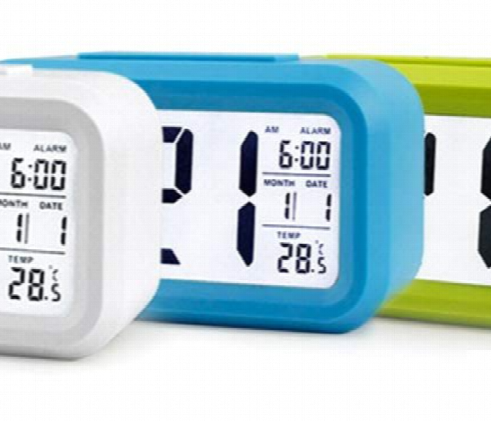 Multifunction Led Digital Alarm Clock Lcd Display 1 Piece Blue - Zoom Image 2