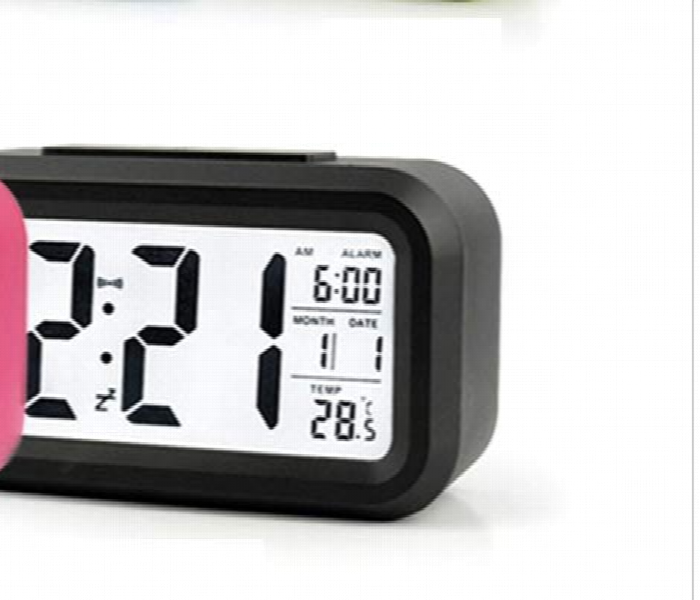 Multifunction Led Digital Alarm Clock Lcd Display 1 Piece Black - Zoom Image 2