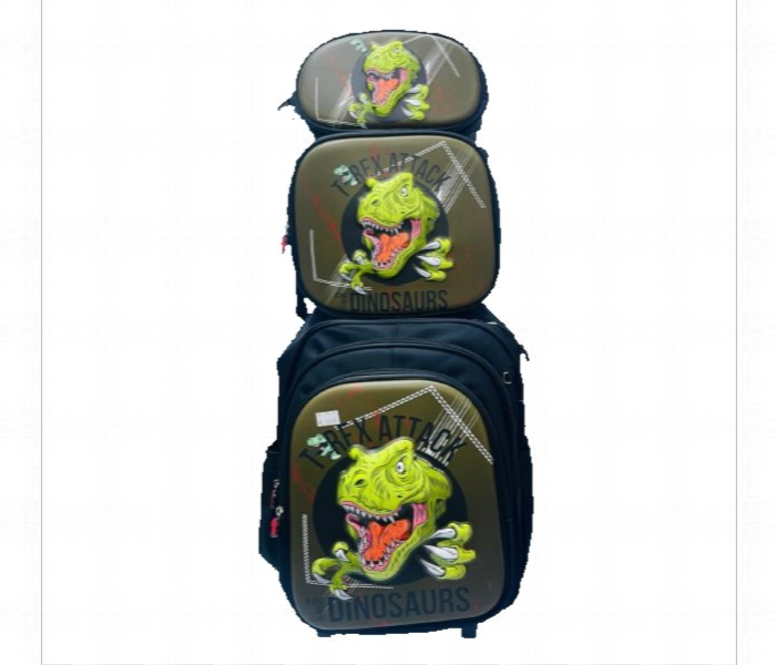 Generic Rex Attack Dinosaurs Backpack Set 16 Inch School Bag - Zoom Image