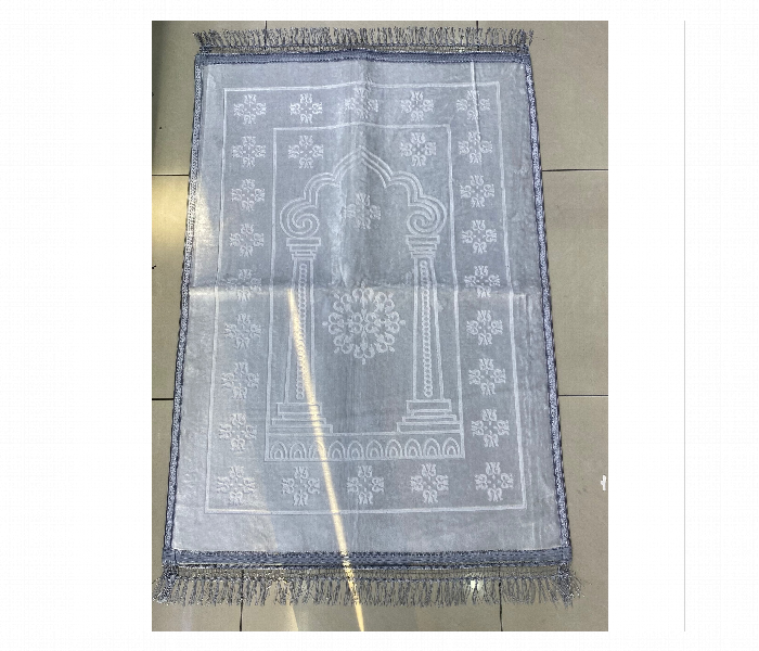 Prayer Mat Soft Material Gray Islamic Architectural Design - Zoom Image