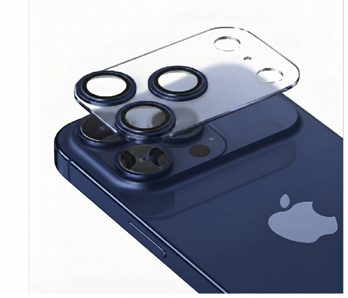 Iphone 17 Pro Max Blue Matte Full Camera Protector - Zoom Image
