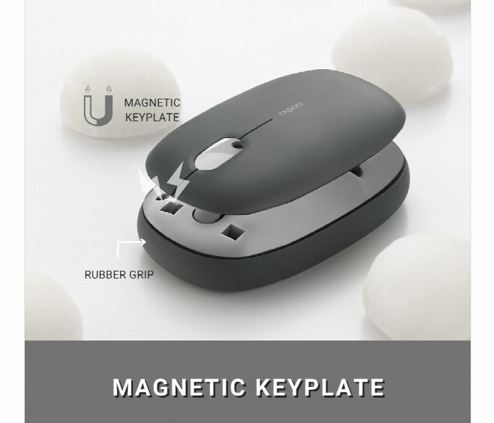 Rapoo M650 Silent Multi Mode Wireless Mouse 1300Dpi Dark Grey - Zoom Image 3