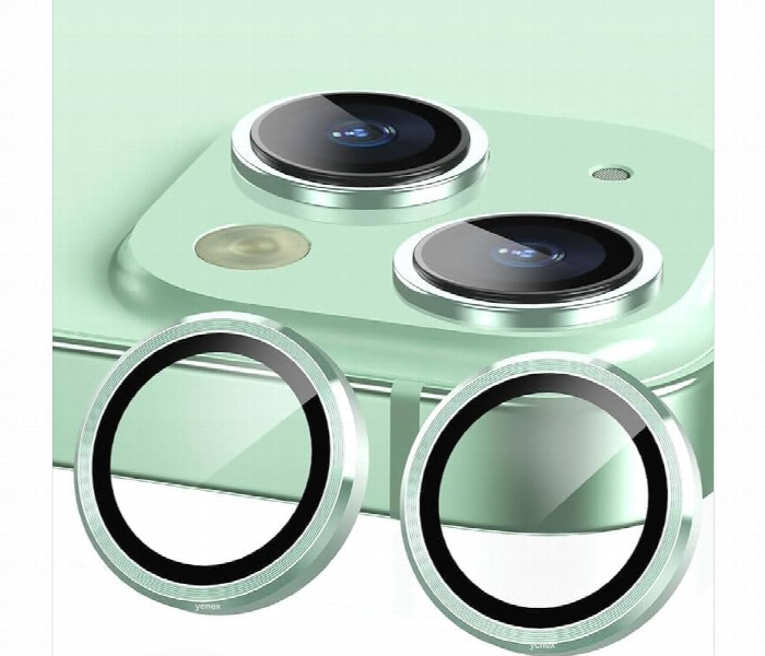 Iphone 15 Plus Green Metallic Camera Lens Protector - Zoom Image