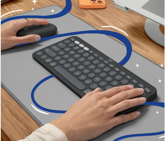 Logitech Pebble 2 Combo Wireless Keyboard Mouse Graphite - Zoom Image 2