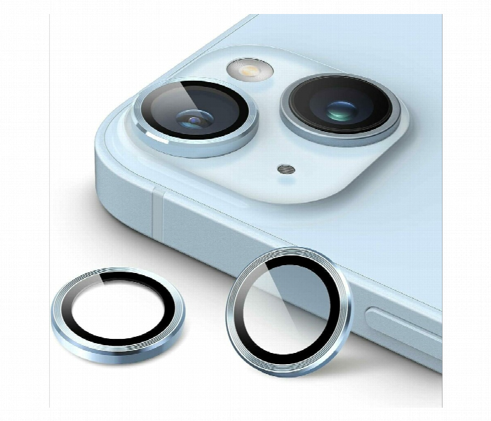 Iphone 15 Plus Blue Metallic Camera Lens Protector - Zoom Image