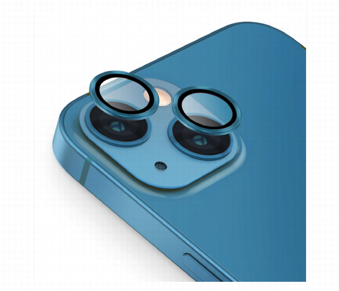 Iphone 13 Mini Blue Metallic Camera Lens Protector - Zoom Image