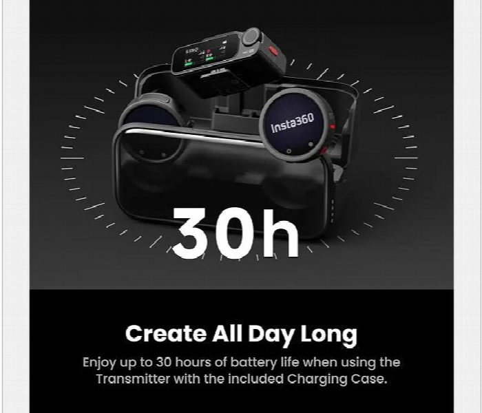 Insta360 Mic Pro Wireless Microphone 2Tx 1Rx Noise Reduction - Zoom Image 2