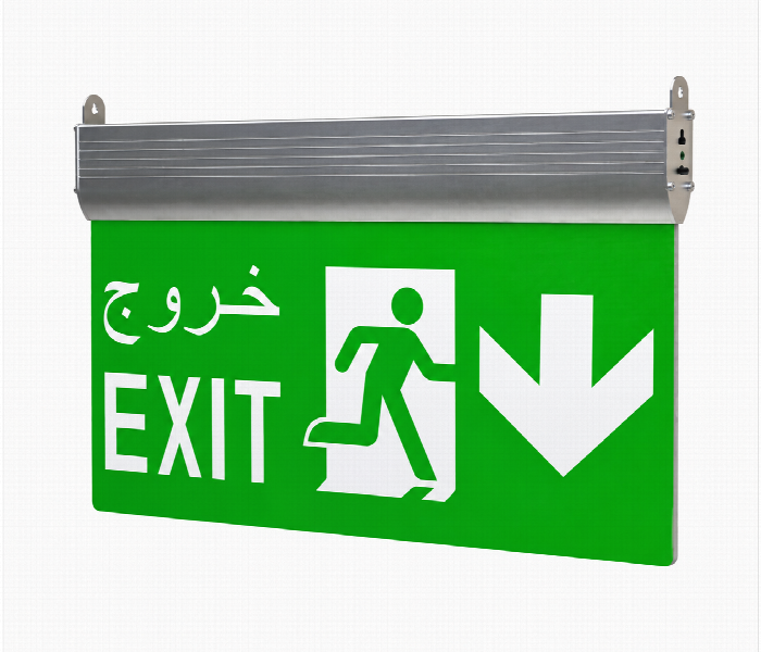 Exit Light Running Man One Directional Down Garrini - Zoom Image