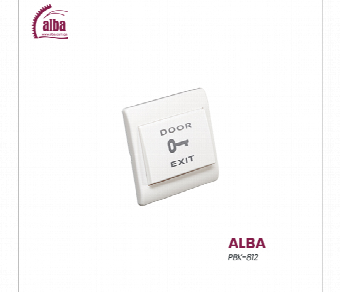 Alba Pbk 812 Plastic Exit Button No Nc Com - Zoom Image
