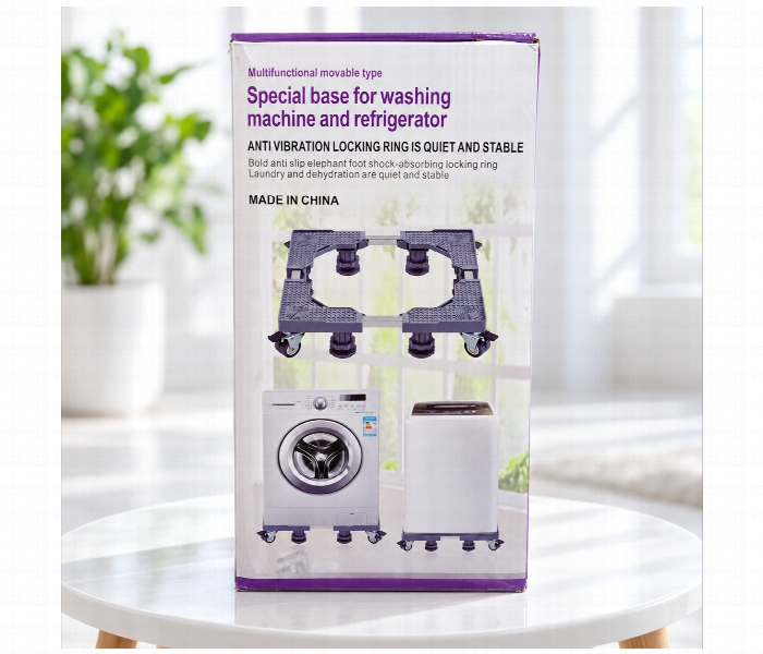 Adjustable Washing Machine And Refrigerator Base Stand With Wheels - Zoom Image 1