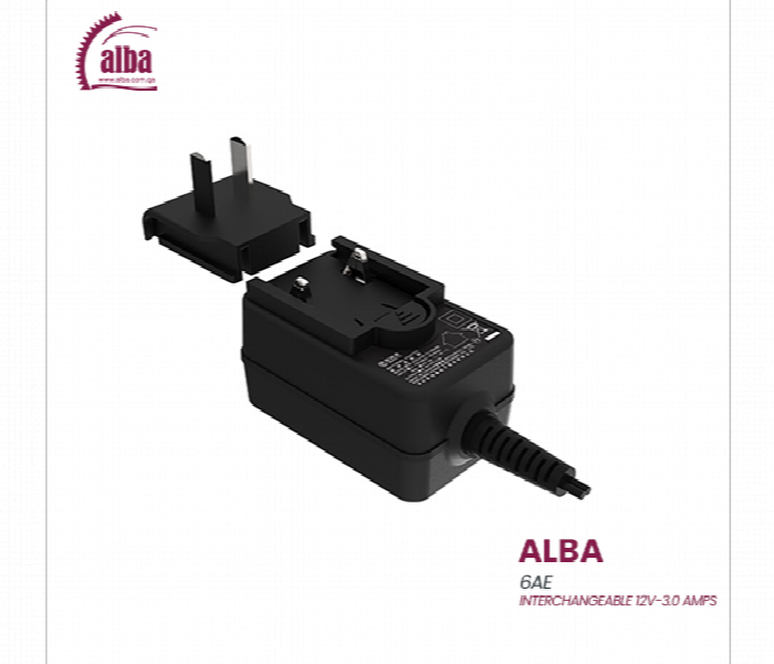 Alba 6Ae Interchangeable 12V 3A Dc Power Adapter - Zoom Image 2