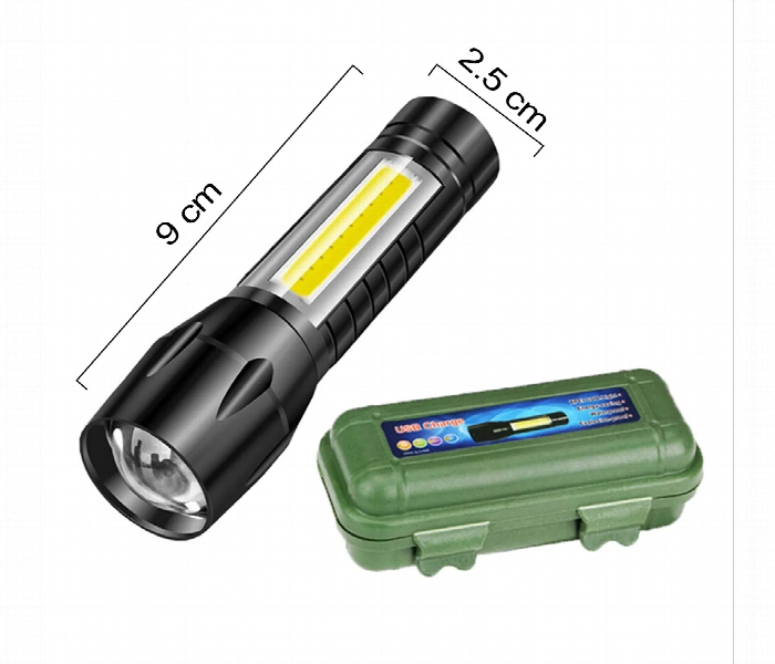 Mini Rechargeable Torch Compact Portable Led Flashlight - Zoom Image 1