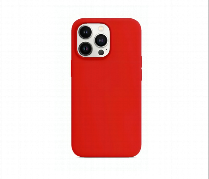Iphone 16 Pro Max Silicone Case Red Matte Finish - Zoom Image