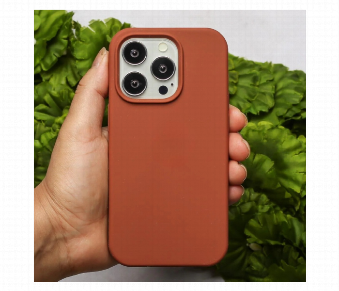 Iphone 16 Pro Max Silicone Case Brown Matte Finish - Zoom Image