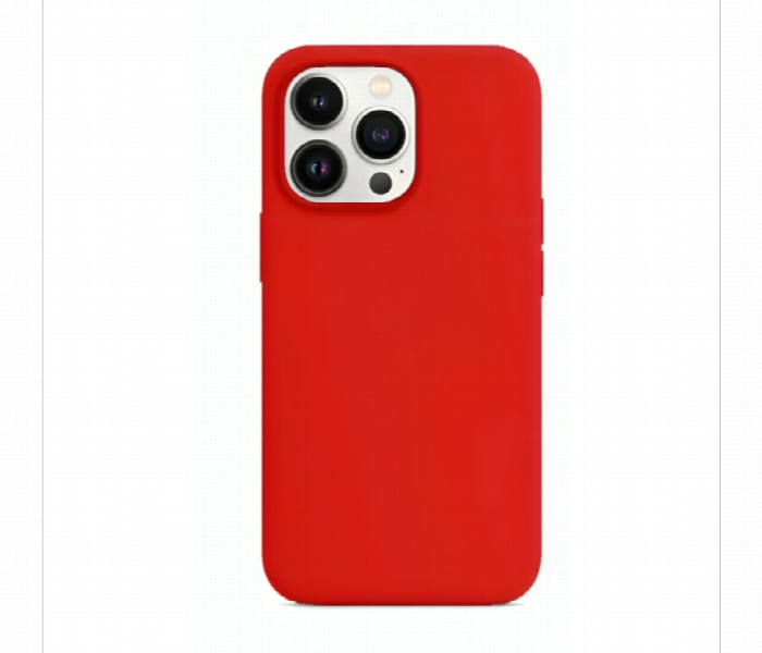 Iphone 15 Pro Max Silicone Case Red Matte Finish - Zoom Image