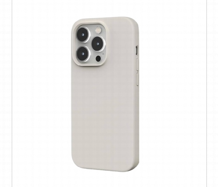 Iphone 14 Pro Max Silicone Case Light Gray Slim Fit - Zoom Image