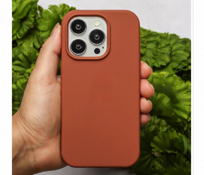 Iphone 14 Pro Max Silicone Case Brown Soft Touch - Zoom Image