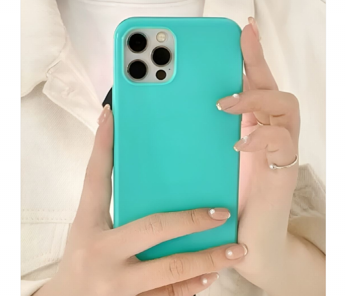Iphone 14 Pro Max Silicone Case Fluorescent Blue - Zoom Image