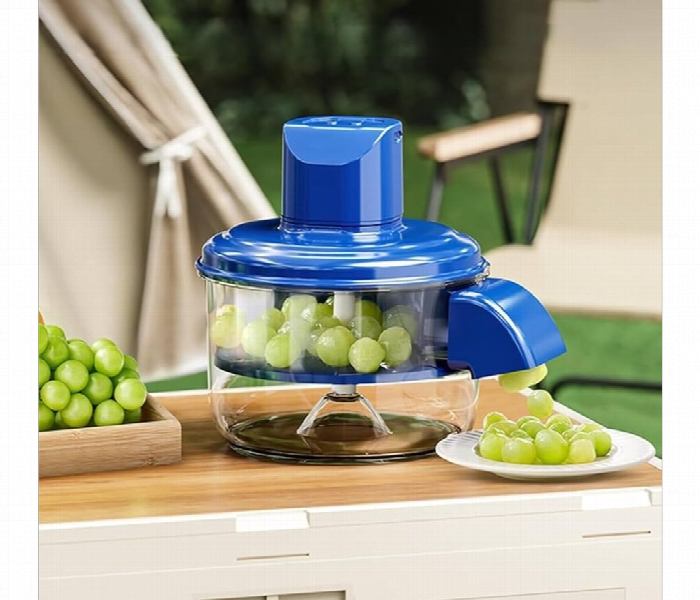 Blue Fruit And Vegetable Peeler Rotating Kitchen Tool - Zoom Image